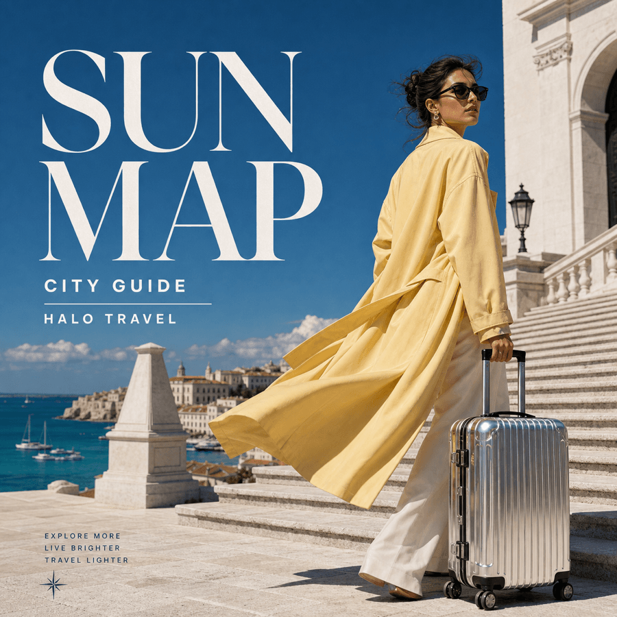Sun Map travel poster