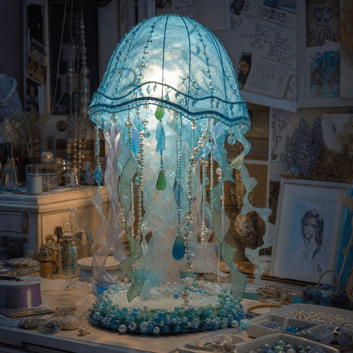 Jellyfish lamp studio