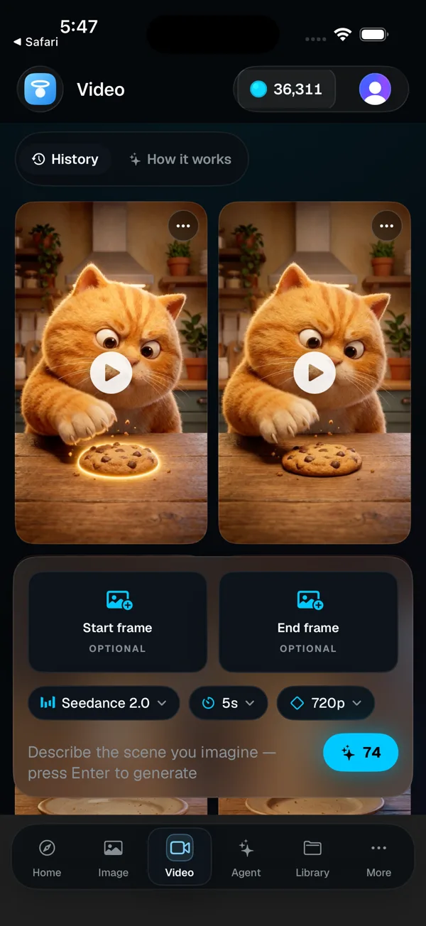 Halo Video studio on iPhone